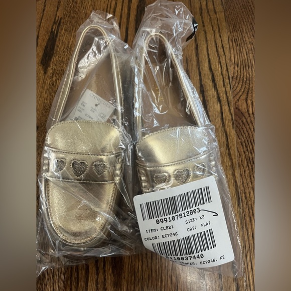 J.Crew Girls' gold heart loafers - Picture 10 of 11